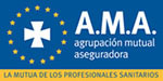 Logo de la Agrupación Mutual Aseguradora en azul y amarillo